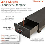 GearLok UnderSeat Truck Locker – Secure Under Seat Storage for Ford F-Series Trucks – Lockable Truck Organizers and Storage for Tools, Ammo and Equipment (Fits 41"x13"x4.5" Interior)
