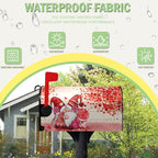 Valentines Gnomes Mailbox Cover Large Size 25.5 X 21 Love Hearts Rose Magnetic Mailbox Covers Red Valentine's Letter Box Cover Wraps Oversized for Garden Yard