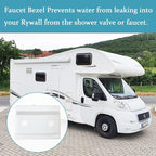 White Duo Faucet Mount KIT Faucet Bezel Stand Off Faucet Cover