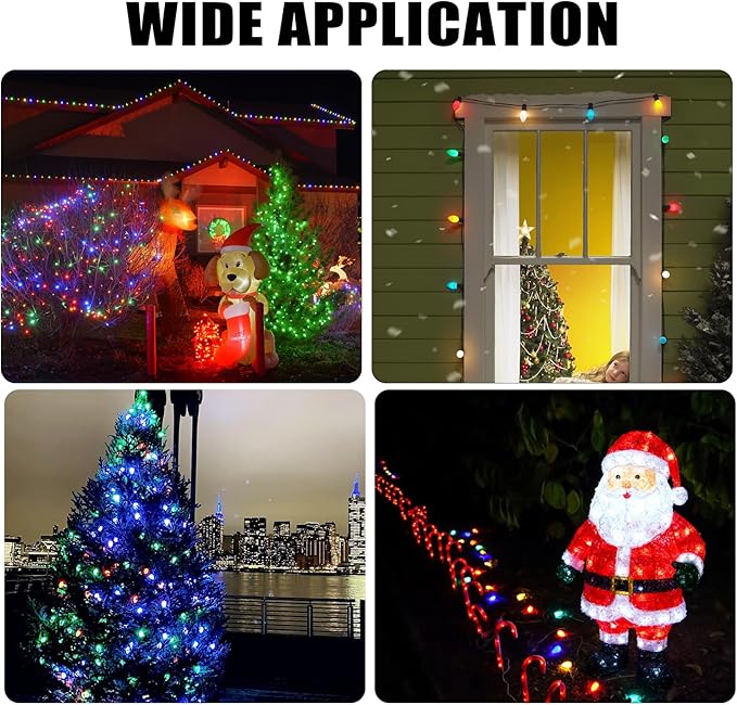 C7 Christmas Led Light Bulb, Multicolor Replacement Night Light Bulb, 0.6W Shatterproof Led Bulbs, E12 Standard Base, 50 Pack