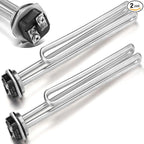 Mornajina 2 Packs 02582 Electric Water Heater Elements 4500W 240V, Hot Water Heater Replacement Parts Screw-in RV Hot Water Heater Fit Most Models, Foldback Type