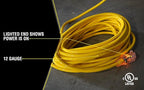 Southwire Yellow Jacket Heavy Duty Extension Cord - Reliable Outdoor Power for Tools & Equipment - Lighted End with Weather Resistant SJTW Jacket - 100 Foot (Pack of 2)