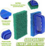 5 Pack Electric Cleaning Brush Pad Kitchen Bathroom Household Cleaning Pad Swimming Pool Wall Cleaning Brush Heavy Duty Griddle Scrubber Scouring Pad and 1 Pack Handle kit(Multicolor)