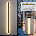 Aipsun 2 Packs Porch Wall Lights 71 inch Long Strip Modern Outdoor Wall Light Fixture, 50W Black Wall Mount Lighting Sconce Exterior Lights Wall Sconce 3000K for House Living Room Corridor