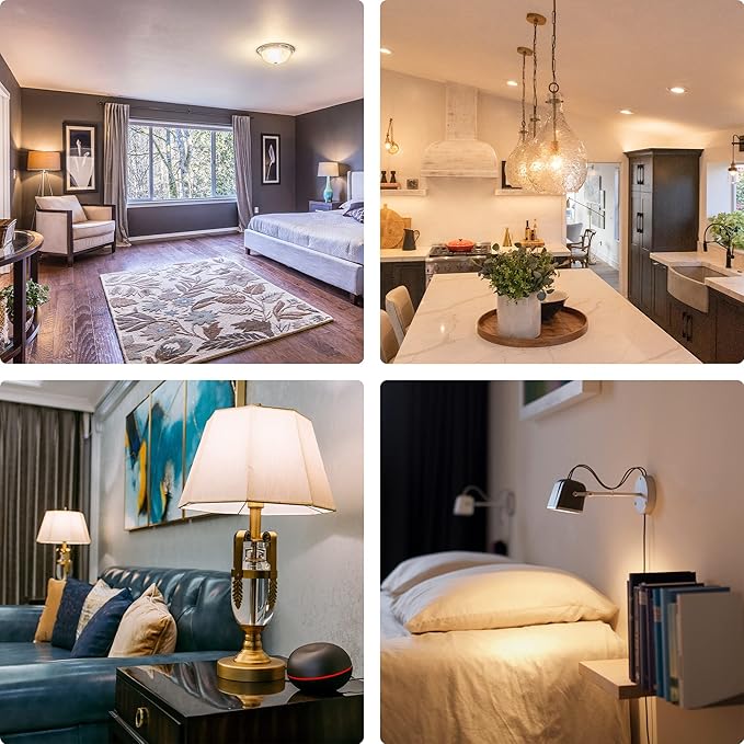 6 pcs T32 T12 Dimmable LED Appliance Light Bulb Range Hood Light Bulb,4W Equivalent to 40W, Clear Glass Warm White, E26 Bulb, Refrigerator Bulb and Indoor Lighting.