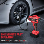 160PSI Cordless Tire Inflator Air Compressor Compatible with Milwauke 18V Battery, Portable Air Pump with Digital Pressure Gauge, Fast Inflation for Cars Motorcycles Bikes Balls(Bare Tool)