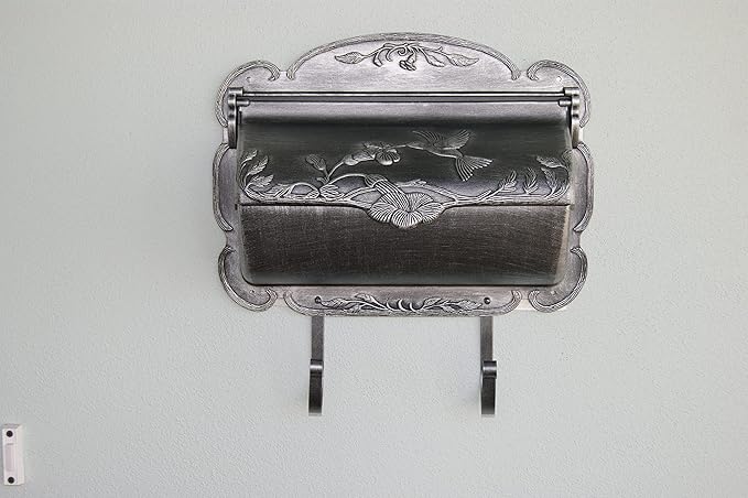 Special Lite Hummingbird Horizontal Wall Mount Mailbox - Swedish Silver Aluminum Mailbox for Wall Mount - SHB-1004-SW