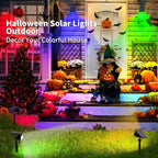 Solar Spot Lights Outdoor Color Changing, [7 Mode/12 Pack] Christmas Landscape Spotlights, Solar Light Outdoor Waterproof, Led Powered Flood Light for Outside Pathway Yard Garden Tree Halloween