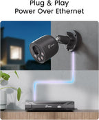 Loocam 4K Security Camera System 8CH H.265+NVR with 2TB HDD, 8pcs 8MP Wired PoE Camera System AI Human Vehicle Detection, Outdoor Indoor Home Camera System with Audio, Night Vision, 24/7 Recording