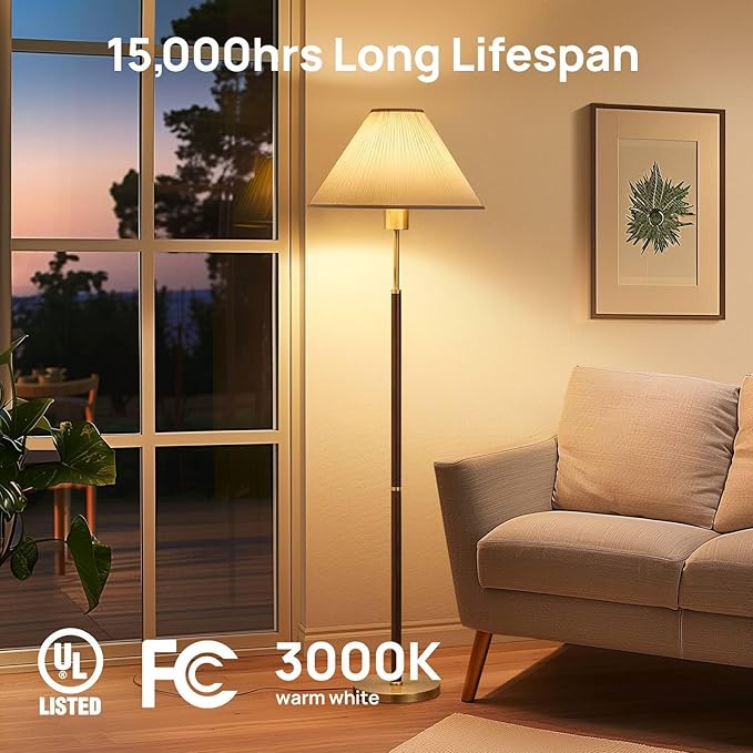 Consciot A19 LED Light Bulbs Dimmable,60W Equivalent,3000K Warm White,9W 800 Lumens,E26 Standard Base,UL Listed,Lighting for Bedroom Living Room Home Office,5 Packs