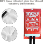 Fire Blanket for Home and Kitchen,40" x 40",4 Pack,Emergency Fire Blanket
