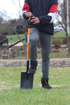Ashman Spade Shovel (1 Pack) – 41 Inches Long D Handle Grip – The Single Shovel Weighs 2.2 Pounds and has a Durable Handle – Premium Quality Multipurpose Orange Spade Shovel with Strong Build.