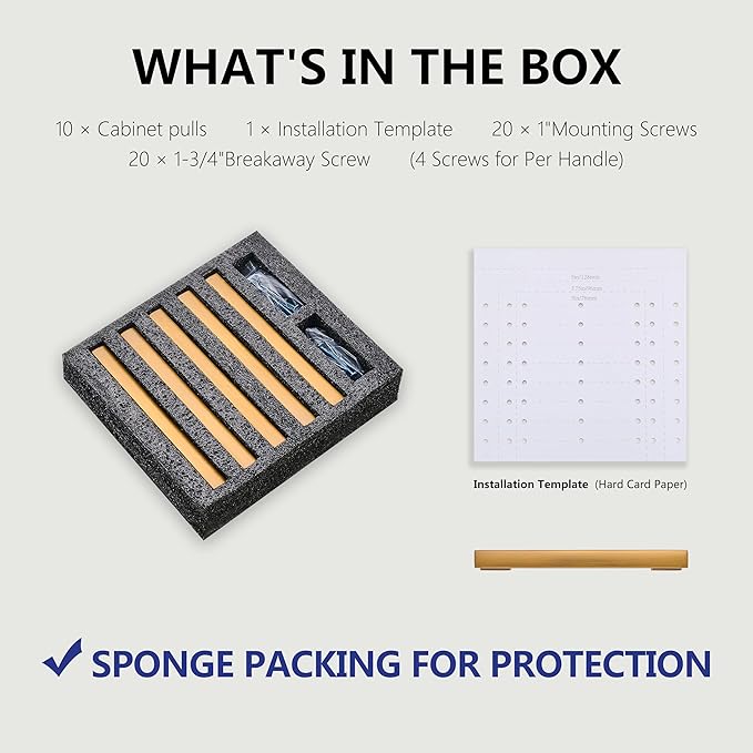 10 Pack 6 Inch Length|5 Inch(128mm) Hole Center Champagne Bronze Kitchen Cabinet Handles, Cabinet Pulls Kitchen Cabinet Hardware, Cupboard Pulls, Drawer Handles