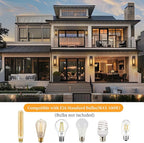 Brown Large Exterior Lighting Fixtures 2Pack, 16'' Waterproof Front Porch Lights Outdoor Wall Sconces, Outdoor Garage Lighting Fixtures Wall Mount for House Coach Carriage Lights Exterior