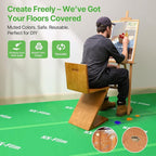 39" x 200' Heavy-Duty Floor Protection | Construction Grade Carpet Protector | Drop Cloth Plastic Film for Hardwood Floors | Waterproof Painters Covering with No Residue (Green)