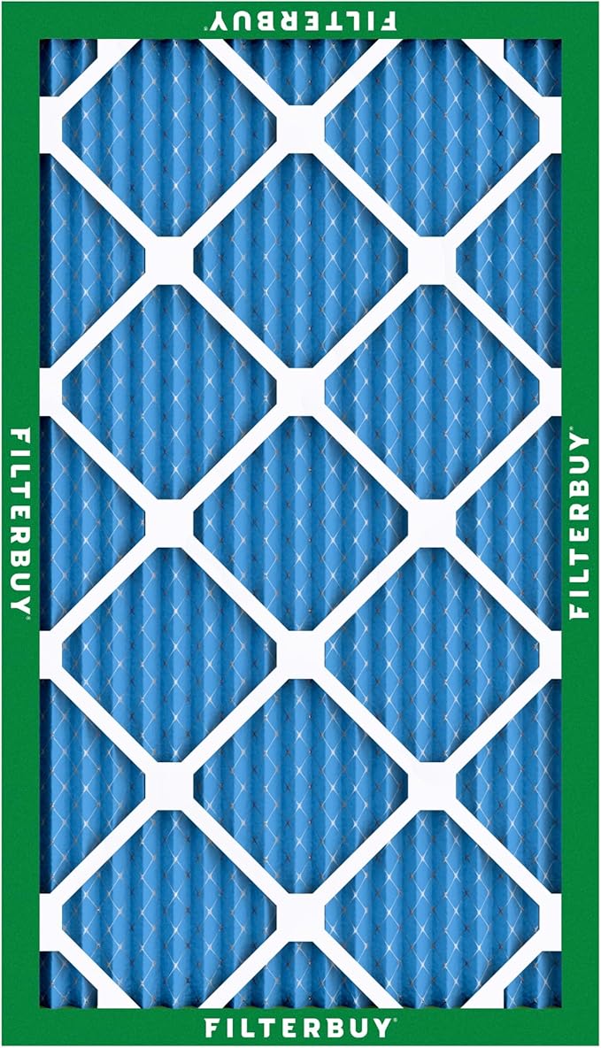 Filterbuy 10x25x1 Air Filter MERV 13 (MPR 1900) Health Defense Replacement (6-Pack), Electrostatic Pleated HVAC AC Furnace Filters, Made in USA (Actual Size: 9.75 x 24.75 x 0.75)