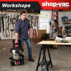 Shop-Vac 5761311 12-Gallon Wet/Dry Shop Vacuum, 6 Peak HP, 1.5 Inch Diameter x 7 Foot Hose, 20 Foot Cord, Ideal for Home, Garage, and Workshop Cleaning