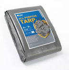 GUARD SHIELD Heavy Duty Tarp 6x8 Feet Silver/Black Multi Purpose Thick Waterproof Poly Tarp Cover 10mil