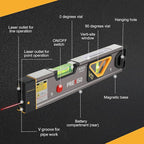 PREXISO 2-in-1 Laser Level 12 in Spirit Level with Light, 100Ft Alignment Point & 30Ft Leveling Line, Magnetic Laser Leveler Tool for Construction Picture Hanging Wall Writing Painting Home Renovation