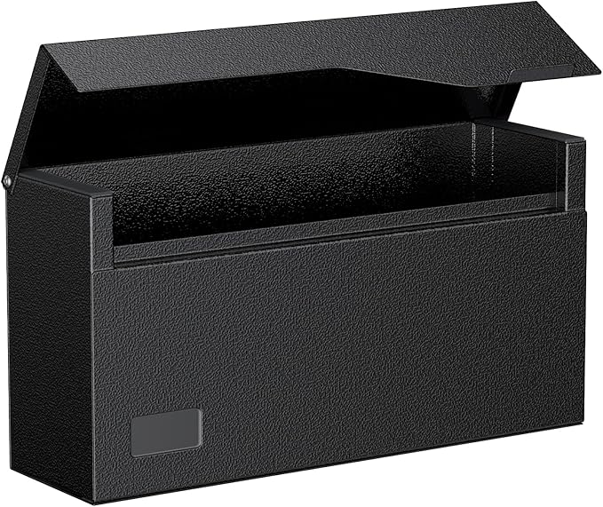 Uniclife Wall Mount Mailbox for Outside, Large Metal Mail Box for Home, Heavy Duty Modern Post Box Letters Drop Box for Outdoor Office (No Lock)