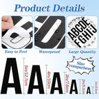 441 PCS 42 Sheets Letter Stickers Large Mailbox Numbers and Letters Self Adhesive Vinyl Waterproof Alphabet Number Stickers for Mailbox House Address,Crafts,Car, Poster,Classroom Decor(4 Inch,Black)