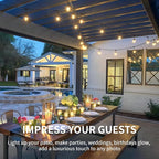 S14 LED String Light Bulbs, Shatterproof Outdoor String Replacement Light Bulbs, 1 Watt LED Edison Bulbs Equal to 11W Incandescent, 2200K Warm White, E26 Medium Base, 15 Pack