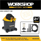 WORKSHOP Wet/Dry Vacs Shop Vacuum WS1600VA 16-Gallon 6.5 Peak HP Heavy-Duty Wet Dry Vacuum Cleaner with Filter, Hose, and Attachments for Home Projects & Renovations