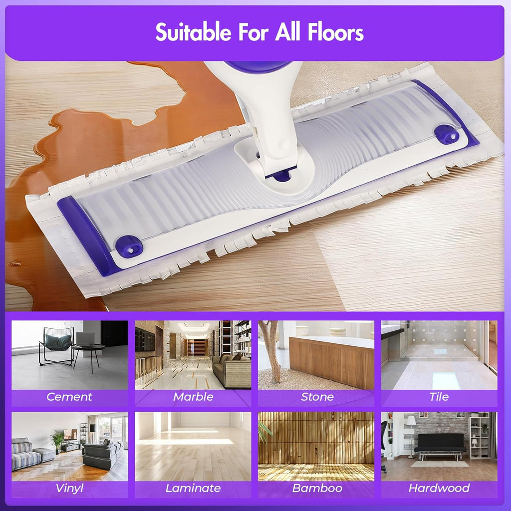 15 Pack Power Mop Refills, Disposable Mopping Pads Refills Compatible with Swiffer Power Mop, Multi-Surface Replacement Powermop Kit for Wood Floor Cleaning