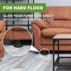 Furniture Sliders for Hardwood Floors 8 PCS - 4 3/4 inch Sliders for Moving Furniture – Felt Furniture Pads for Hardwood Floors