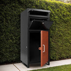 Package Delivery Box for Outside, Cold-Rolled Steel 2-in-1 Anti-Theft Lockable Package Mailbox, Large Parcel Drop Box for Packages & Mails, Weatherproof Rustproof Outdoor Porch Curbside Delivery Box