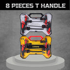 Lichamp 8 Pieces Metric T Handle Allen Wrench Set, 2-10 mm, Ball Head, Standard Long Tee Handle Allen Hex Key Set, Heavy Duty Excellent