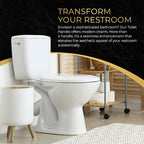 RAVINE Premium Modern Luxury Universal Toilet Handle Replacement, Majestic Collection. Toilet Lever Replacement, Easy Install (Nickel, Side Mount)