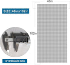 NeatiEase Window Screen, 48"x 102" Adjustable Flexible Fiberglass Screen Door Mesh - DIY Replacement Kit for Patio Porch Door Windows and Sliding Screen Doors(Gray)