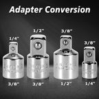 AOBEN 64Pcs Master Torx Bit Socket and External Torx Socket Set, 1/4, 3/8, 1/2-inch(E4-E24, T6-T70,TT6-TT70,TP8-TP60), S2 and Cr-V Steel, Includes Socket Adapters