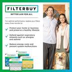 Filterbuy 13x20x1 Air Filter MERV 8 (MPR 700) Dust Defense Replacement (6-Pack), Electrostatic Pleated HVAC AC Furnace Filters, Made in USA (Actual Size: 12.88 x 19.88 x 0.75)