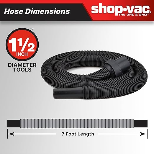 Shop-Vac 5761311 12-Gallon Wet/Dry Shop Vacuum, 6 Peak HP, 1.5 Inch Diameter x 7 Foot Hose, 20 Foot Cord, Ideal for Home, Garage, and Workshop Cleaning