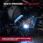 bestarc 165Amp MIG Welder, 110V 220V Flux Core MIG/Lift TIG/Stick 4 in 1 Welder Machine, Large LED Display Welding Machine, IGBT Inverter bestarc Welder MIG165 Soild Gasless Synergy MIG Welder