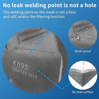 Hotodeal KN95 Face Mask 40 PCs, Grey KN95 Mask, 5 Layers Cup Dust Mask, for Men, Women, Healthcare Worker, Essential Workers