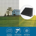 NeatiEase Window Screen, 48"x 102" Adjustable Flexible Fiberglass Screen Door Mesh - DIY Replacement Kit for Patio Porch Door Windows and Sliding Screen Doors(Black)