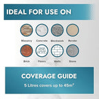 Polar Dust Proof Concrete Sealer Clear - 1.32 Gallon - Satin Finish - Concrete Sealer Outdoor & Indoor - Ideal Waterproofing for Stone & Concrete Garages, Kitchens, Factory & Warehouse Floors & Walls