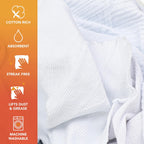 Arkwright Tshirt Bag of Rags - 10 lb Bag - Low Lint, Streak-Free Multipurpose Professional Cotton Cleaning Cloths for Stain, Paint, Wood, and Grease, White