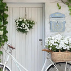 Mailbox Wall Mount Mailboxes for Outside Vintage Mail Boxes for House Outside Metal Drop Box Antique Style Nostalgic Charm Home Decorative, Bird Pattern, Blue