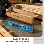 3-Piece Spirit Level Set (12", 24", 40"), Level Set with Magnetic Torpedo, 45°/90°/180°Bubbles Measuring, Aluminium Alloy Levels, Open Top View Design