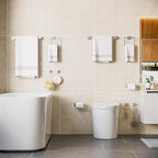 10-Piece Bathroom Hardware Accessories Set, 23.6 Inch SUS304 Stainless Steel Towel Bar Set, Wall Mounted Bathroom Towel Holders, Towel Hooks with Toilet Paper Holder