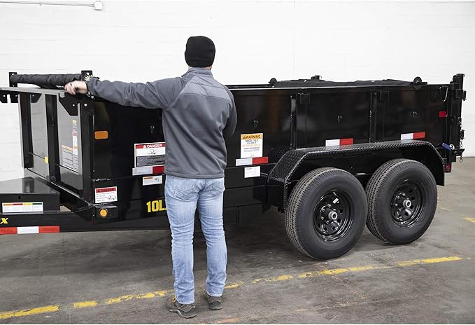 Buyers Products DTR7020 Aluminum Tarp System With Mesh Tarp 7 x 20 Foot, Dump Body Tarp Kit, Dump Trailer Accessories, Dump Body Accessories