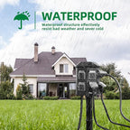 Outdoor Power Strip Waterproof, 10 FT Extension Cord, 6 Grounded Outlets for Halloween/Christmas Decorations and Inflatables, 15A/1875W, ETL Listed