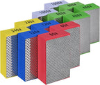 12pcs Diamond Hand Polishing Pads for Ceramic Tile Glass Grinding,Sanding Blocks Polishing 60#,120#,240#,400#,800#,1000#
