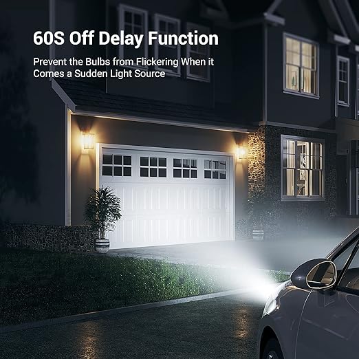 DEWENWILS Light Sensor Socket, E26 E27 Dusk to Dawn Sensor Socket, Light Bulb Socket for Light Fixtures, Compatible with Incandescent/CFL/LED/Halogen Bulbs, 6 Pack, Black, ETL Listed