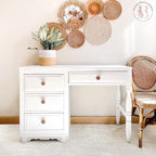 Dixie Belle Paint Company Chalk Finish Furniture Paint - Cotton (32oz) - Matte Pure White Chic Chalk Mineral DIY Furniture Paint