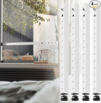 Window Security Bars Adjustable, Window Bars Security Inside Vertical, Heavy Window Ac Lock Bar with Rubber Feet for Up and Down Windows, 17-33 inch Double Hung Window Stopper -4 PCS Patented
